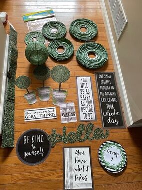 Farmhouse Green Wall Décor Kit – classroom or room/office decor